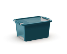 Plastový úložný box Bi Box s víkem S tyrkysová
