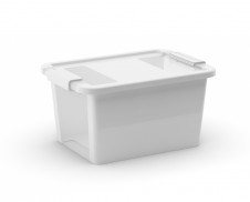 Plastový úložný box Bi Box s víkem S bílá